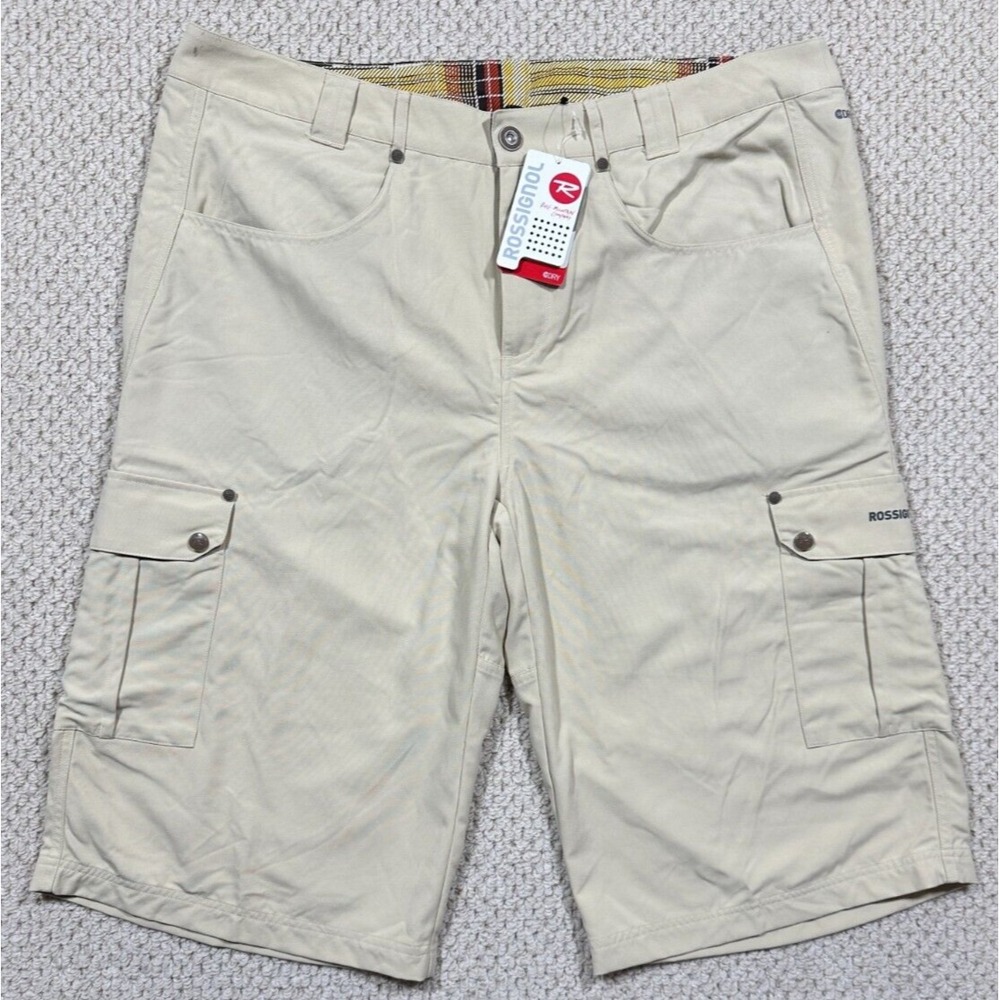 Rossignol Shorts Mens 2XL (EU 3XL) Pale Sand Cargo Pockets 16" Inseam NWD